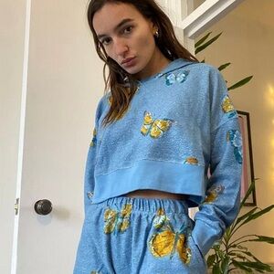 Urban Outfitters Out From Under Kimber Lounge Cropped Hoodie Size Small